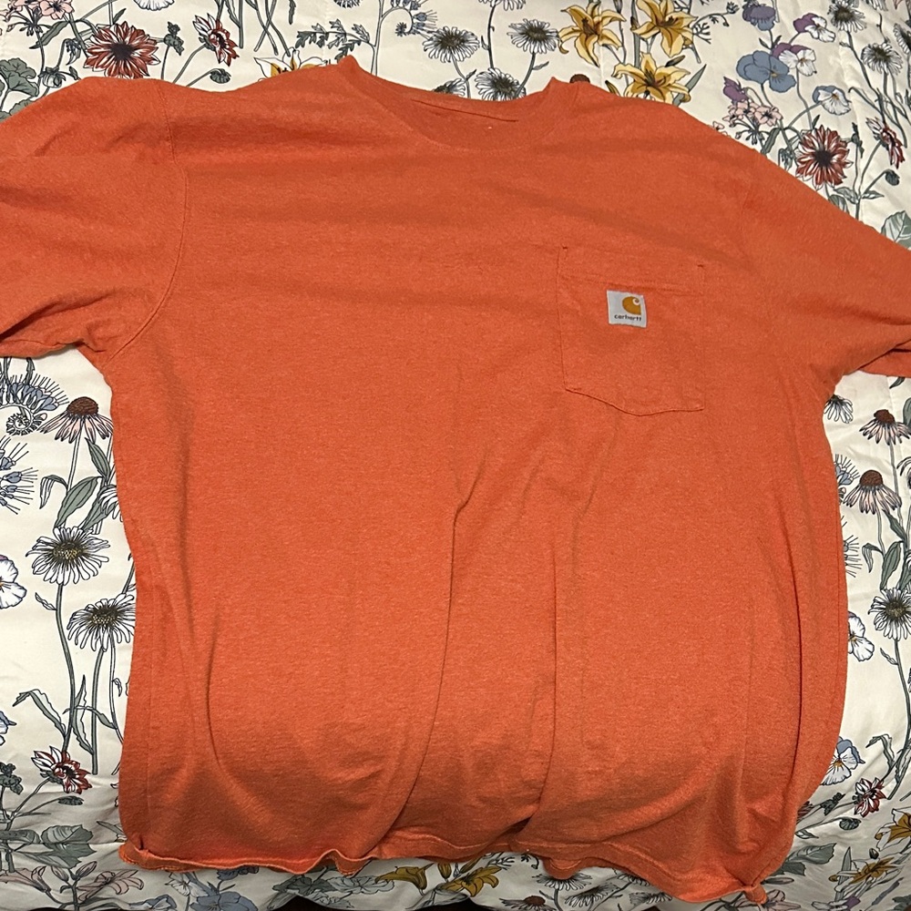 Carhartt Vibrant Orange Tee with Pocket